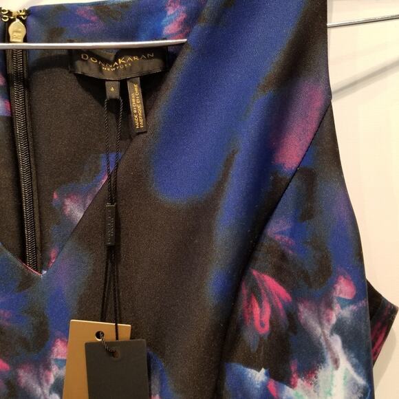 Donna Karan NEW A-Line V Neck Sleeveless Comfortable Short Dress Women's Size 4 - Picture 14 of 15